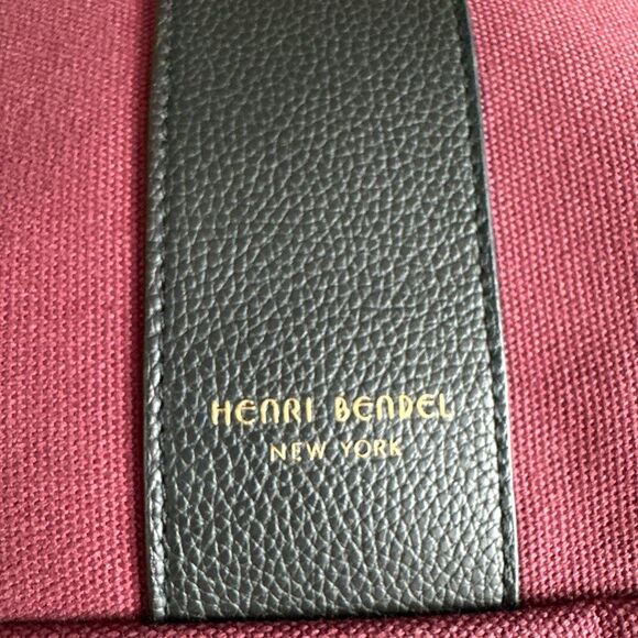 Henri Bendel Backpack Canvas Convertible Burgundy Limited Edition main image 8